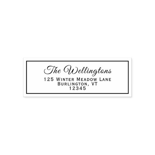 タイポグラフィクラシックファミリ名差出人住所 セルフインキングスタンプ (デザイン)