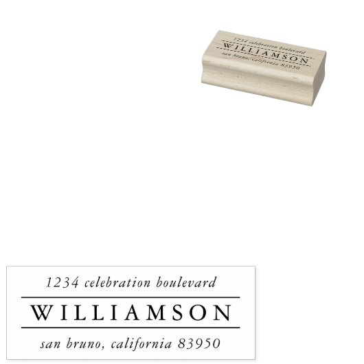 タイポグラフィクラシックファミリ名差出人住所 ラバースタンプ (押印)