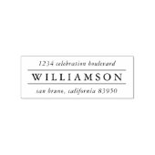 タイポグラフィクラシックファミリ名差出人住所 ラバースタンプ (インプリント)