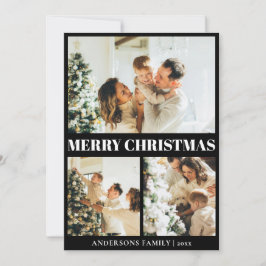 タイポグラフィクラシックメリークリスマスホリデーカード シーズンカード