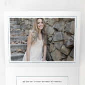 タイポグラフィクラスの2025 photo collage dusty blue 三つ折り案内状 (内部最初)