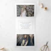 タイポグラフィクラスの2025 photo collage dusty blue 三つ折り案内状 (内部)