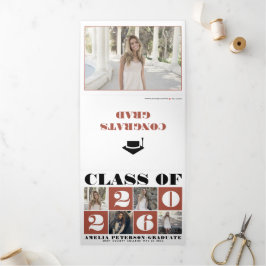 タイポグラフィクラス2023 photo collage terracotta 三つ折り案内状