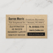 タイポグラフィクラフト紙 名刺 (裏面)