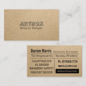 タイポグラフィクラフト紙 名刺 (正面/裏面)