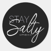 タイポグラフィクリスチャン聖なる書物、 経典ステイサルティブラック ラウンドシール (正面)