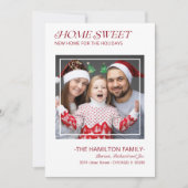 タイポグラフィクリスマスの動く告知の写真 シーズンカード (正面)