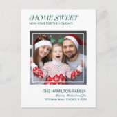 タイポグラフィクリスマスの動く告知の写真 シーズンポストカード (正面)