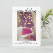 タイポグラフィクリスマスフォトパーソナライズされたカード 招待状 (スタンド正面)