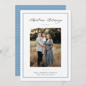 タイポグラフィクリスマス恵みホリデーフォトカード シーズンカード (正面/裏面)