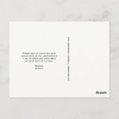 タイポグラフィクール卒業ありがとうございました ポストカード (裏面)