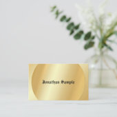 タイポグラフィグラマラスフェイク金ゴールドテンプレートオールド文字 名刺 (スタンド正面)