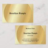 タイポグラフィグラマラスフェイク金ゴールドテンプレートオールド文字 名刺 (正面/裏面)