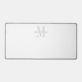 タイポグラフィグレイモダンモノグラム デスクマット
