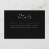 タイポグラフィグレイ結婚ブラック詳細 エンクロージャーカード (正面)