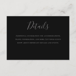 タイポグラフィグレイ結婚ブラック詳細 エンクロージャーカード