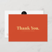 タイポグラフィサンキューカードデザイン サンキューカード (正面/裏面)