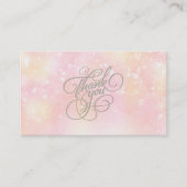 タイポグラフィサンキューパステルスパークリー背景 割引カード (正面)