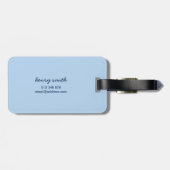 タイポグラフィシャドモダンーブルートラベラーゲラゲージタグ ラゲッジタグ (裏面横)