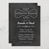 タイポグラフィシャルボ結婚ードのリハーサル 招待状 (正面/裏面)