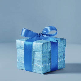 タイポグラフィシンプルは男の子のシャワーだ ラッピングペーパー