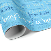 タイポグラフィシンプルは男の子のシャワーだ ラッピングペーパー (ロールコーナー)