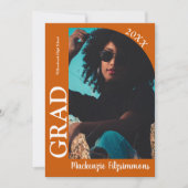 タイポグラフィシンプルアーチフォト卒業招待状 招待状 (正面)