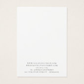 タイポグラフィシンプルイヤリングネックレスディスプレイカード (裏面)