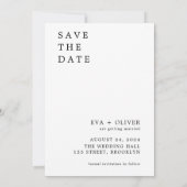 タイポグラフィシンプルカップル写真結婚式招待状 招待状 (裏面)