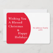 タイポグラフィシンプルクリスマスホリデーお祝い (裏面)