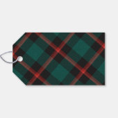 タイポグラフィシンプルグリーンバッファロープレイドクリスマスクリスマス ギフトタグ (裏面横)