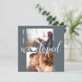 タイポグラフィシンプルハートEloped Nuteralフォトカード カード (スタンド正面)