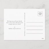 タイポグラフィシンプルファミリーフォトホリデーポストカード シーズンポストカード (裏面)