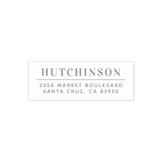 タイポグラフィシンプルファミリ名差出人住所 セルフインキングスタンプ (デザイン)