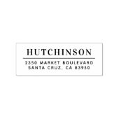 タイポグラフィシンプルファミリ名差出人住所 ラバースタンプ (インプリント)