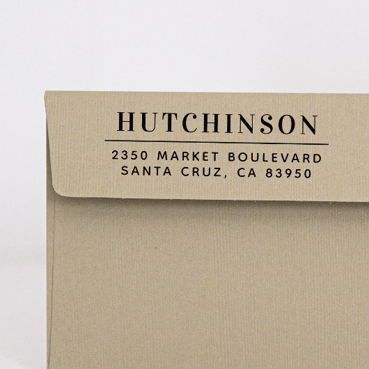 タイポグラフィシンプルファミリ名差出人住所 ラバースタンプ