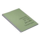 タイポグラフィシンプルフューチャーSage Greenミセス結婚ズ ノートブック (右側)