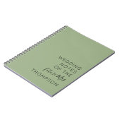 タイポグラフィシンプルフューチャーSage Greenミセス結婚ズ ノートブック (左側)