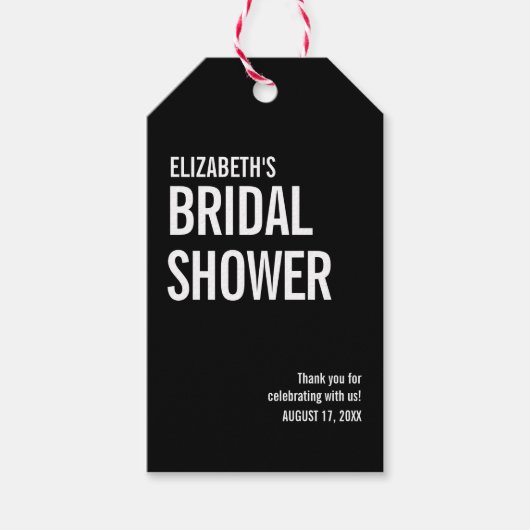 タイポグラフィシンプルブライダルサンキューホテル ギフトタグ (正面)