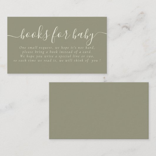 タイポグラフィシンプルベビーシャワー聖書依頼 エンクロージャーカード (正面/裏面)