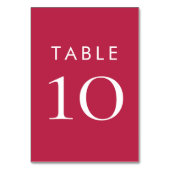 タイポグラフィシンプルマゼンタ結婚ーズ テーブルナンバー (裏面)