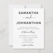 タイポグラフィシンプルミニマル結婚式招待状 招待状 (正面)