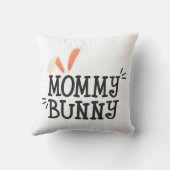 タイポグラフィシンプルモンミーバニーイースター装飾用クッション クッション (裏面)