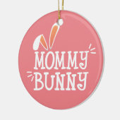 タイポグラフィシンプルモンミーバニーイースター |オーナメント セラミックオーナメント (左)