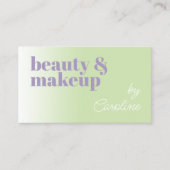 タイポグラフィシンプルライムグリーンラベンダーバイオレットホワイト 名刺 (正面)