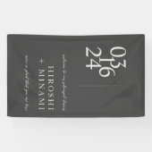 タイポグラフィシンプルリハーサルディナーウェルカム 横断幕 (横)