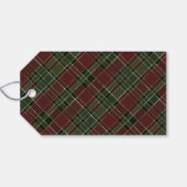 タイポグラフィシンプルレッドバッファロープレイドクリスマス ギフトタグ (裏面横)