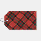 タイポグラフィシンプルレッドバッファロープレイドクリスマス ギフトタグ (裏面横)