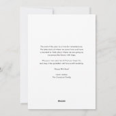 タイポグラフィシンプルレッドメリークリスマス3枚の写真 シーズンカード (裏面)