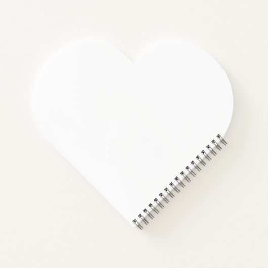 タイポグラフィシンプル任意の色の彼女の誓いハート形状 ノートブック (裏面)